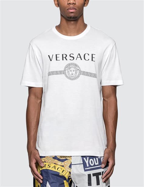 men's t shirt versace|Versace collection men shirt white.